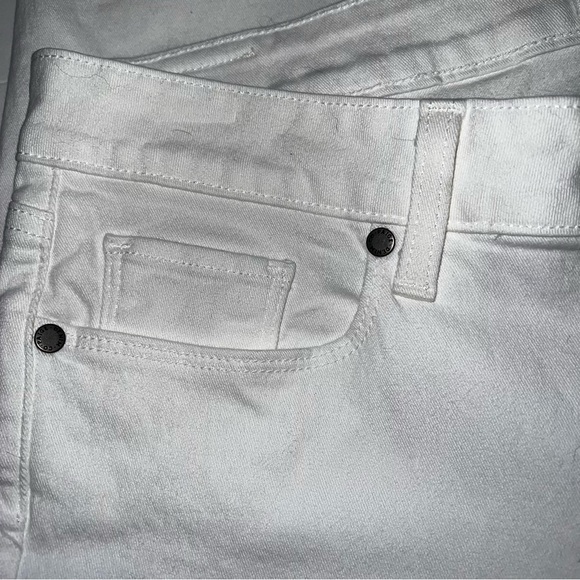 Paige Optic White Verdugo Crop Raw Hem Jeans Sz 32 - Picture 5 of 15